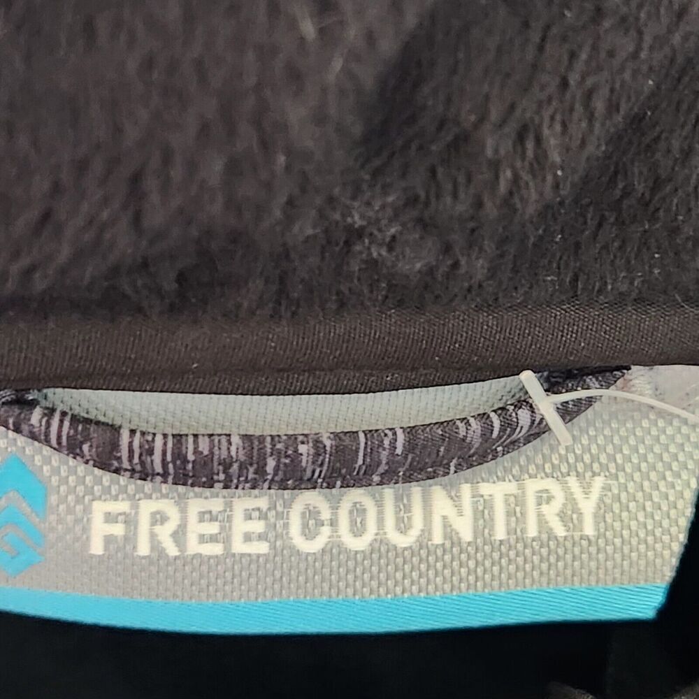 Free Country Jacket Small Heather Color Black Soft shell Lined thumbholes.  New - Picture 9 of 13